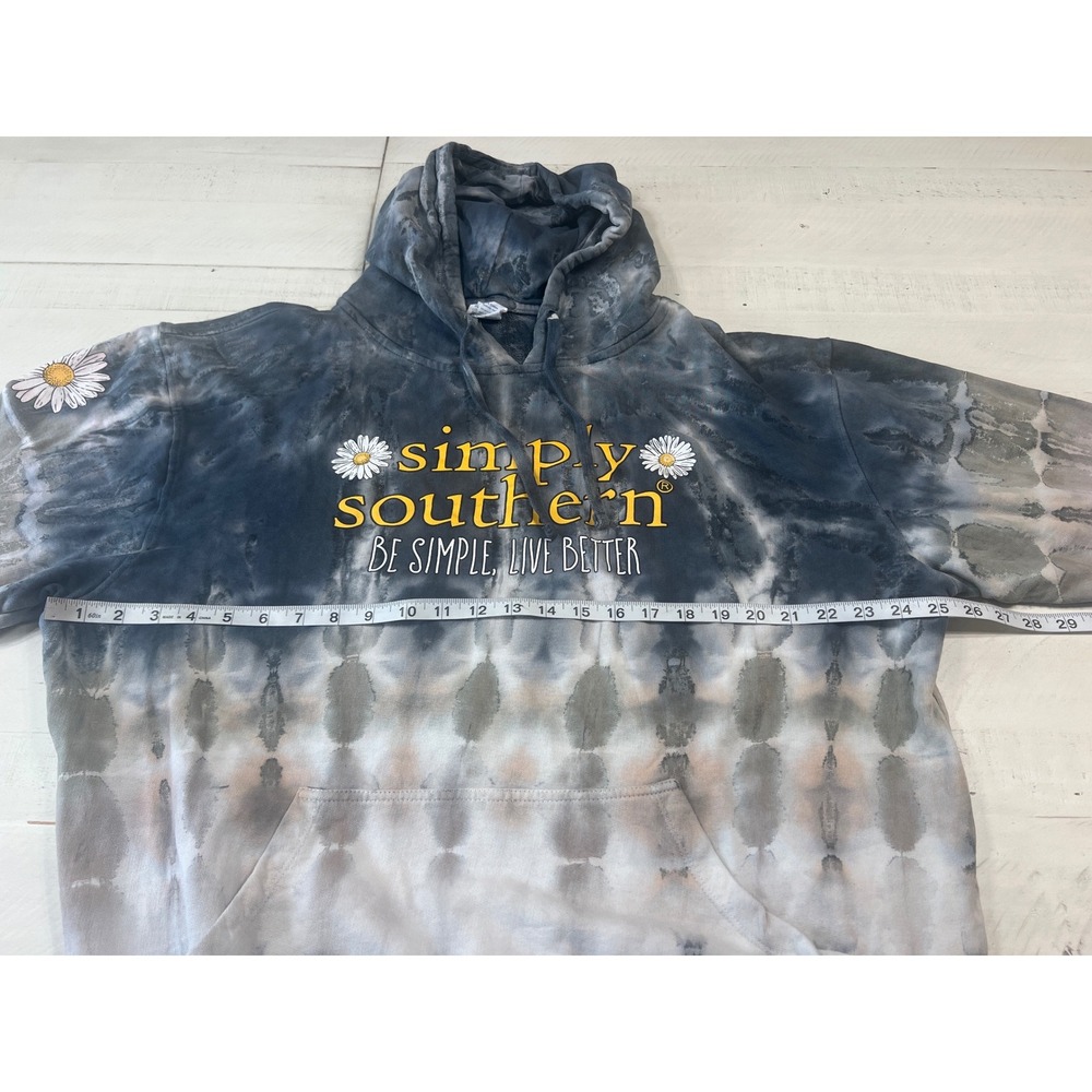 Simply Southern Pink Elephant Tie Dye Hoodie Grey XL Dull Your Sparkle Daisy - Picture 5 of 9